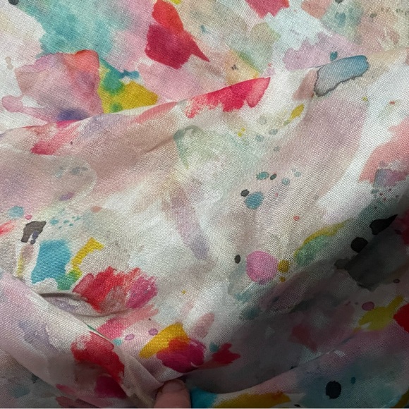 Indigo Multicolour Large Lightweight Scarf - Picture 7 of 8